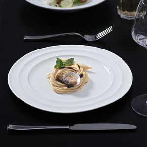 Juego de platos de porcelana blanca Vajilla comercial