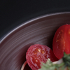 Plato de pasta italiano Michelin Restaurant negro mate