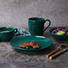 Popular Home Ware Tazón de cerámica para ensalada verde brillante y saludable, 32 onzas