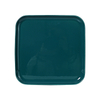 Plato cuadrado verde de porcelana de 10 pulgadas