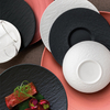 Sistema blanco negro del servicio de mesa de la porcelana, servicio de mesa determinado de las placas del restaurante