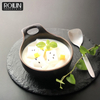 Platos pequeños de crema, platillos de cerámica, cuenco, vajilla de porcelana RROLLIN