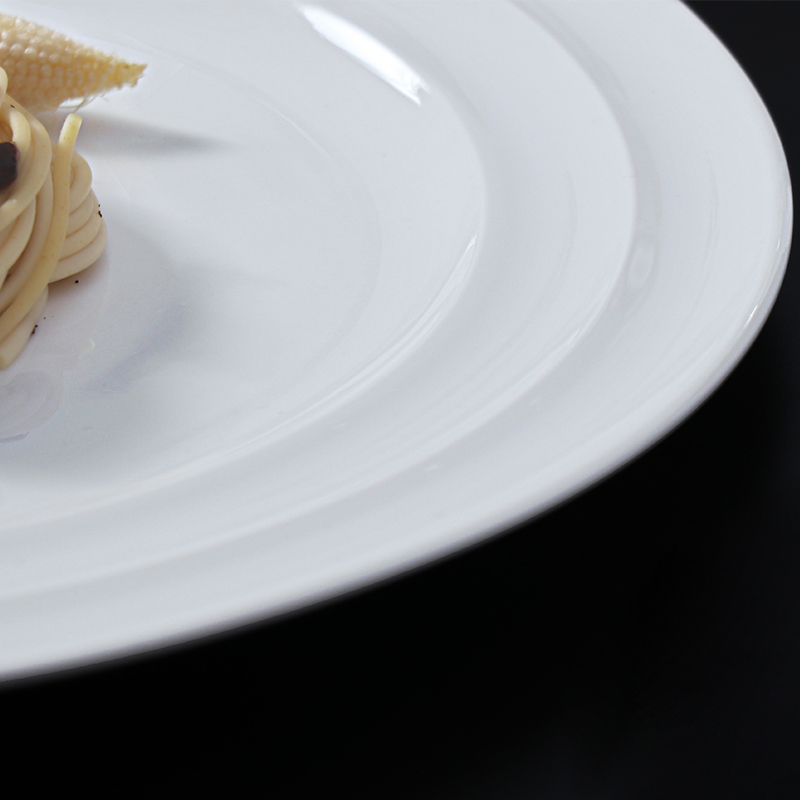 Juego de platos de porcelana blanca Vajilla comercial