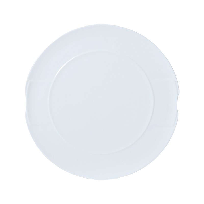 Platos redondos de cerámica blanca, plato de cena de porcelana para banquete, plato cargador redondo, platos de vajilla para restaurante