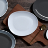  Juego de gres de alta calidad, plato Irregular creativo japonés coreano para servir platos de cerámica de decoración de porcelana negra y gris oscura