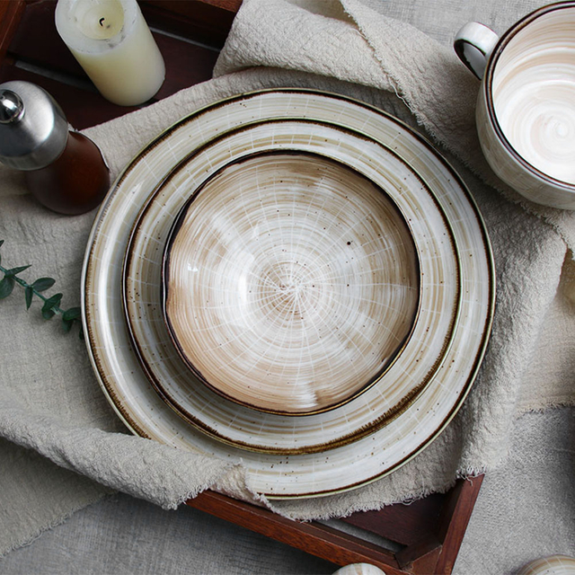 El mejor juego de platos de cena, vajilla de porcelana de alta calidad, duradera y elegante