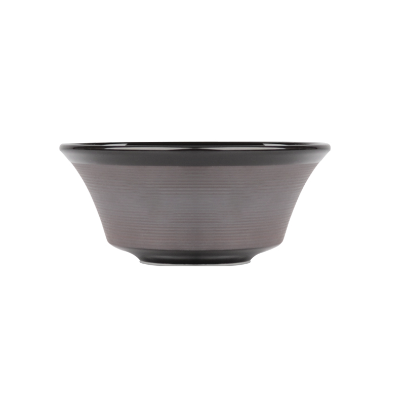 Cuenco de arroz de cerámica mate negro de diseño