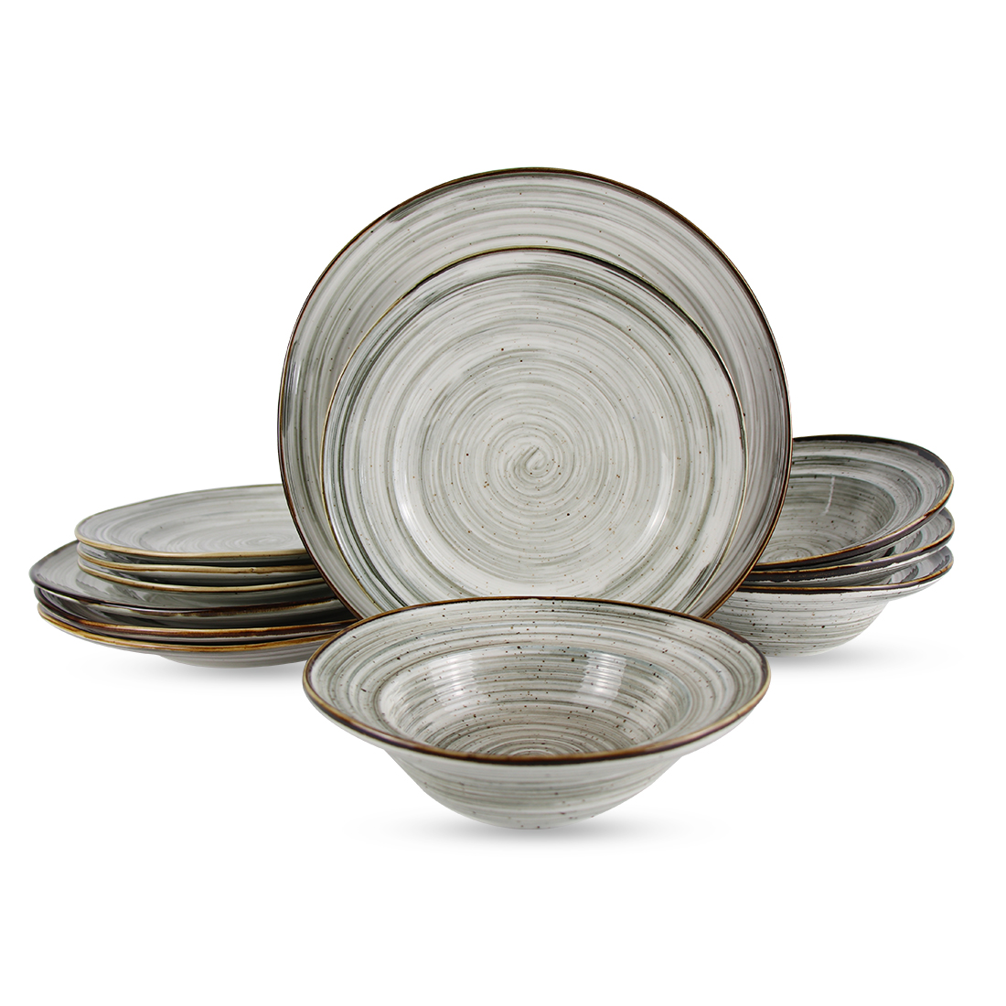 Juego de vajilla de porcelana de 12 piezas