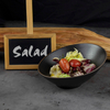 Cuencos de gres Ensaladeras irregulares negras para restaurante