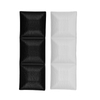Vajilla de restaurante colores personalizados blanco negro plato de 3 compartimentos 