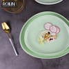 Vajilla de porcelana Yollow Green Oriente Medio, juego de vajilla