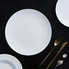 Sistema determinado del gres de la placa de cena del restaurante del sistema de placa del cupé de cerámica blanca