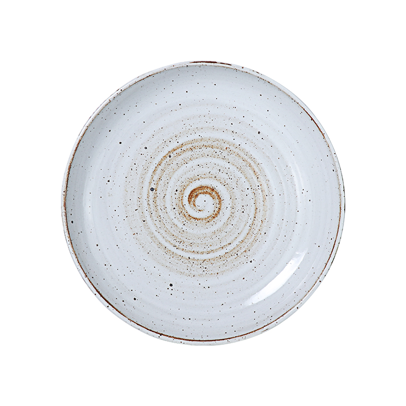 Sistema de servicio de mesa blanco especial de la porcelana del moteado del vintage del sistema de cena del partido del servicio de mesa del restaurante