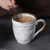  Juego de tazas de café al por mayor, apto para lavavajillas para Hotel, cafetería, tienda, vajilla de Porcelana, taza gris, Taza de leche 