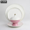 Plato de porcelana de oro blanco, platos personalizados, vajilla para restaurante, Tapas, vajilla de cerámica, platos para servir para Catering