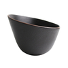 Cuenco inclinado de cerámica, plato de aperitivos de porcelana negra, platos para patatas fritas, cuencos