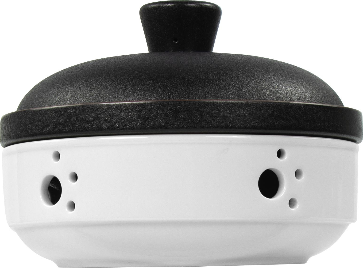 Plato Hondo Porcelana Con Tapa GET TORTILLERO con TAPA 19,7 CM NEGRO 