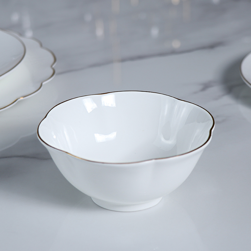 Vajilla de porcelana de hueso Tazón de porcelana de hueso 