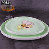 Vajilla de porcelana Yollow Green Oriente Medio, juego de vajilla