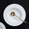 Plato Coupe de gres blanco para bodas, banquetes en restaurantes