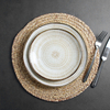 Juego de vajilla de porcelana beige Juego de cena de cerámica Chaozhou