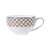 Juego de tazas de porcelana de hueso, taza de té y platillo finos de porcelana de hueso de color rojo