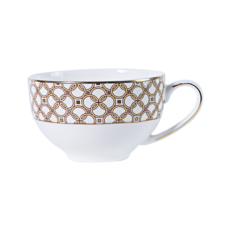Juego de tazas de porcelana de hueso, taza de té y platillo finos de porcelana de hueso de color rojo
