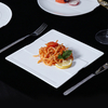 Plato de cerámica Chaozhou para restaurante, plato Rectangular de porcelana blanca para vajilla de Sushi, plato largo