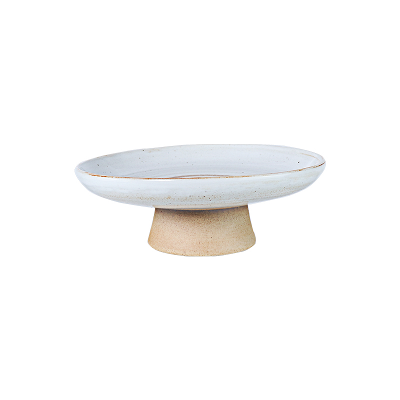 Plato de porcelana con soporte