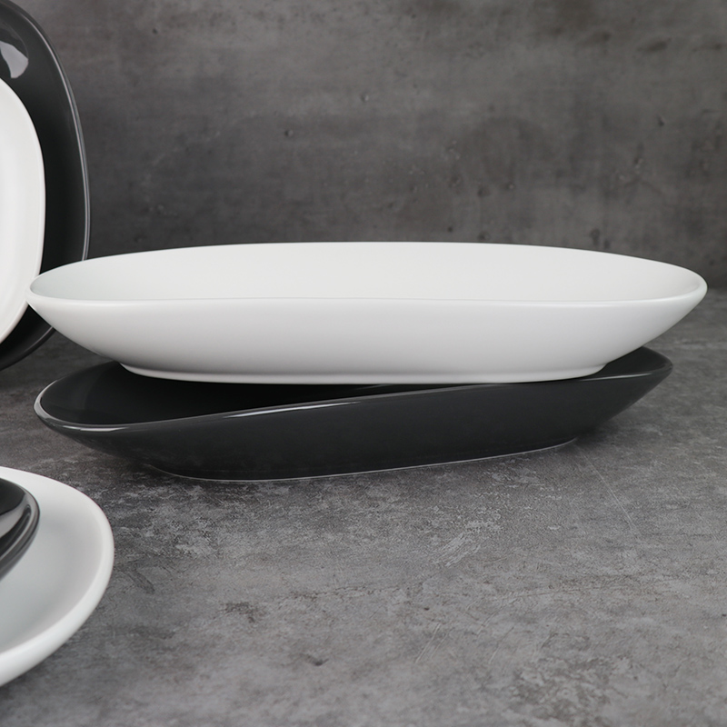 Plato llano para restaurante blanco mate - Porcelana - 34cm