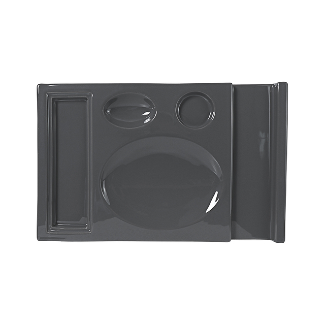 Placas de compartimento personalizadas, soporte para bandeja de cangrejo, precio de fábrica OEM/ODM, fabricante de cerámica Chaozhou