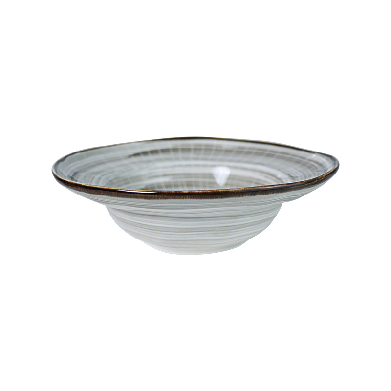 Vajilla para restaurante de Dubái, juego de Platos de porcelana de comida occidental, plato de cerámica gris moteado plano hecho a mano