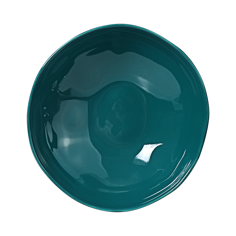 El cuenco de ensalada del cuenco de sopa de Cermaic verde de 23 onzas puede personalizar Package-4pcs en un sistema