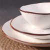Vajilla de porcelana Tazón artesanal moteado Tazón de cerámica