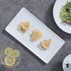 Plato de cena rectangular para restaurante de hotel elegante vajilla navideña Assiette