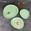 Vajilla de porcelana Yollow Green Oriente Medio, juego de vajilla