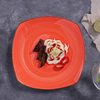Plato Redondo Irregular Con Platos Para Salsa