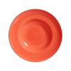 Cuenco ovalado de porcelana roja, tamaño de 9/10 pulgadas