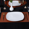Plato blanco de cerámica Restaurante Chef Platos blancos para comida