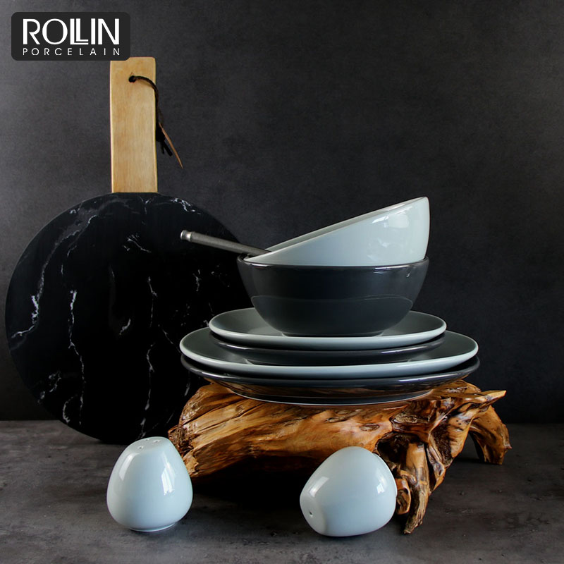 Juego de platos y cuencos de porcelana irregulares para mesa coreana de hogar y restaurantes