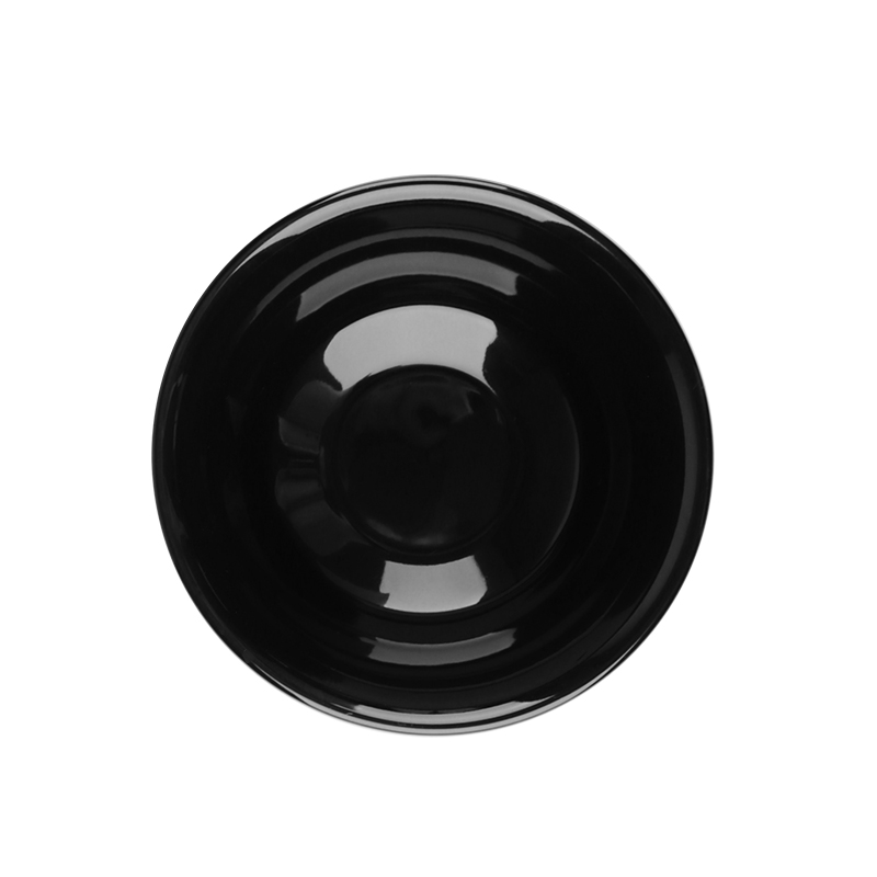 Cuenco de arroz de cerámica mate negro de diseño