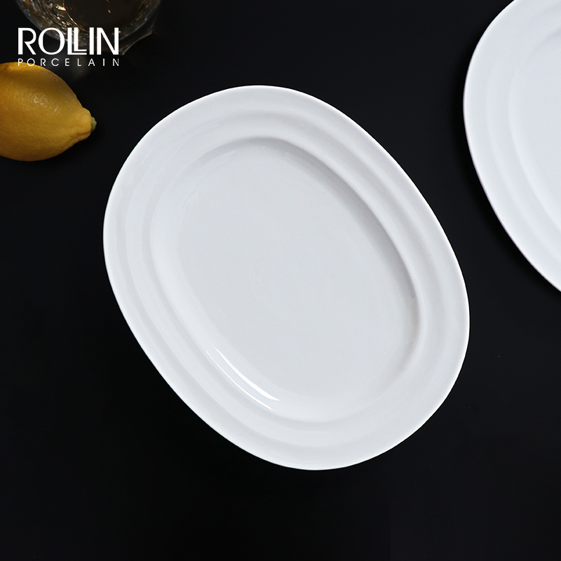 Platos De Cerámica Blanco para Restaurante