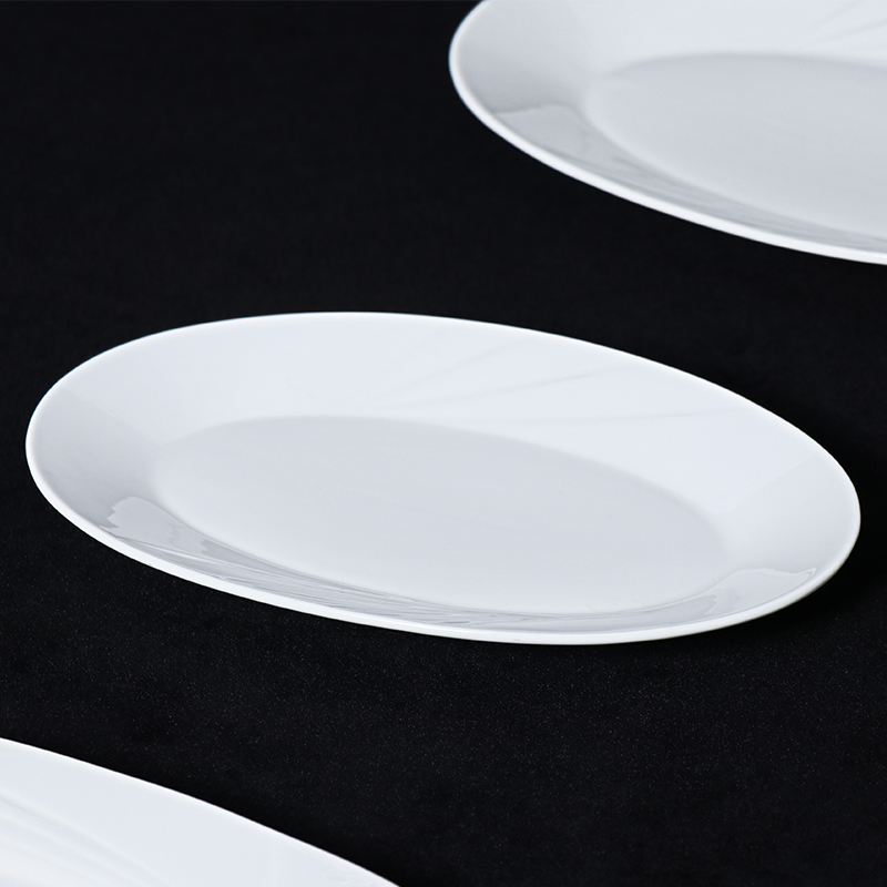 Cuenco cuadrado de porcelana blanca Cuencos de cerámica de forma irregular
