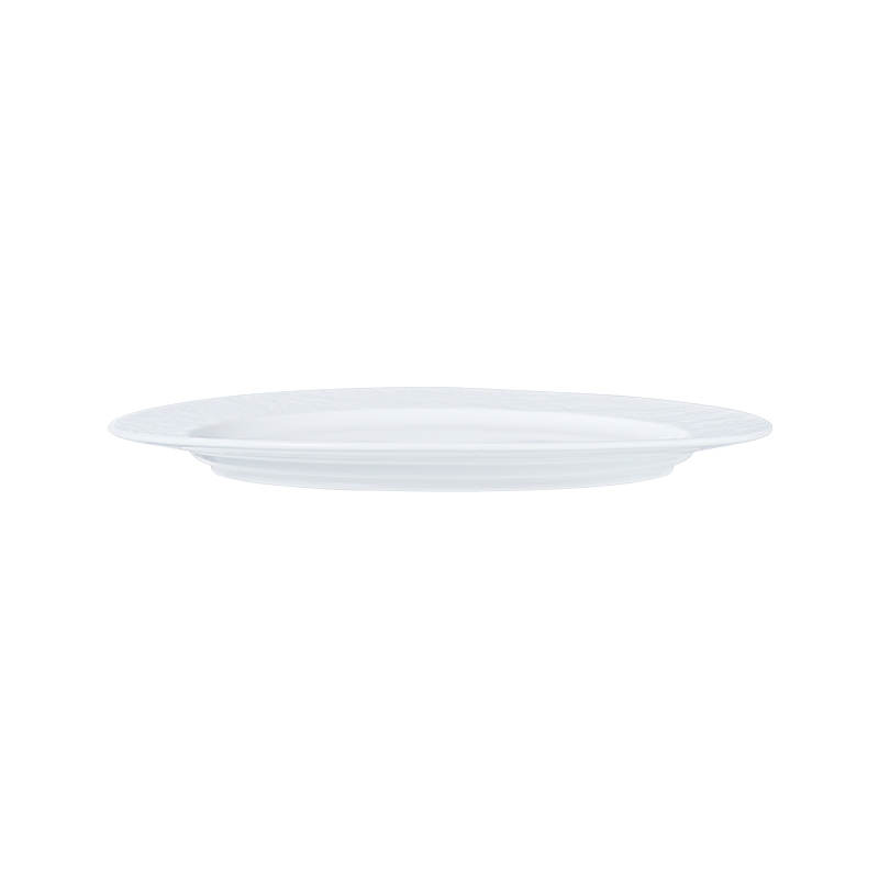 STONE Plato de cerámica blanca con borde para servir pasta, plato de gres profundo para restaurantes