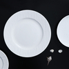 Plato Coupe de gres blanco para bodas, banquetes en restaurantes