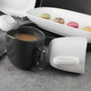 Tazas De Cerámica En Blanco Y Negro Bajo Tazas De Porcelana Esmaltadas Tazas