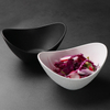 Cuencos de cerámica blancos mate, ensaladeras para restaurantes, porcelana