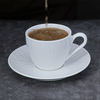 Suministros de café, té y espresso, taza blanca para restaurante, juego de tazas con logotipo personalizado