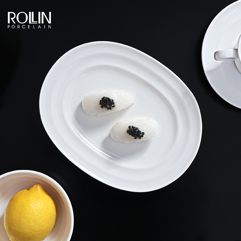 Platos De Cerámica Blanco para Restaurante