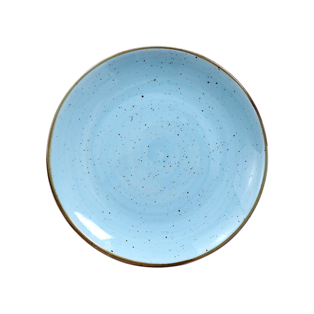 Plato cupé de porcelana azul de 6/7/8/9/10/11/12 pulgadas